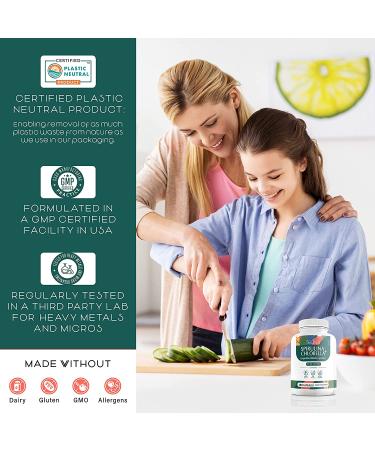 Organic Spirulina and Chlorella Capsules for Powerful Detox and Energy Boost - 180 Pills - Buy Online on GoSupps.com