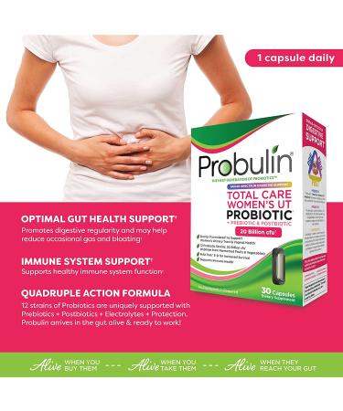 Probulin Total Care Women's UT Probiotic - 20 Billion CFU - 30 Capsules - Buy Online on GoSupps.com