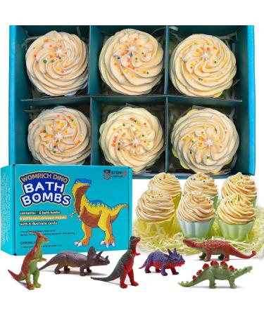 WOMRICH Kids Bath Bombs with Surprise Toys - Dinosaur Bubble Bath Fizzy Spa Set for Boys Girls - Birthday Christmas Easter Gift - 6 Pack - Buy Online on GoSupps.com