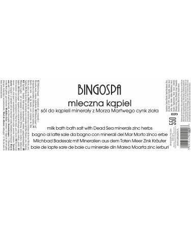 BINGOSPA Bath Salts 550g - Relief for Allergies Eczema Psoriasis Acne Cellulite & Stretch Marks | International Shipping - Buy Online on GoSupps.com