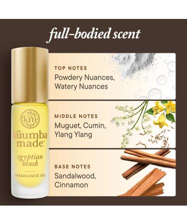 Kuumba Made Egyptian Musk Fragrance Oil Long-Lasting Small-Batch Perfume Roller Vegan Alcohol-Free 0.15 Fl Oz 0.15 Fl Oz (Pack of 1) - Buy Online on GoSupps.com