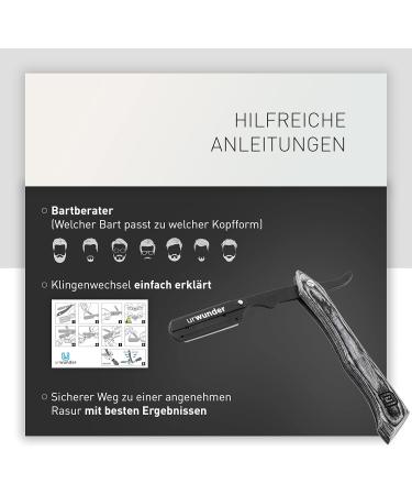 Urwunder Fangz Premium Rasier Knife Set - Sharp Exchange Blades High-Quality Leather Etui Easy Instructions | Perfect Shave - International Shipping - Buy Online on GoSupps.com