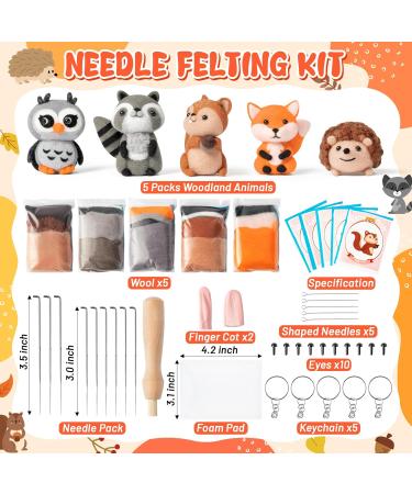WATINC 25PCS Woodland Animal Needle Felting Starter Kit - DIY Handicrafts Tools for Beginners - Perfect for Kids & Parties - Buy Online on GoSupps.com