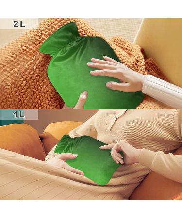 Green Gradient Hot Water Bottle with Cover | Pain Relief & Arthritis Heating Solution | 2L International Shipping - Buy Online on GoSupps.com