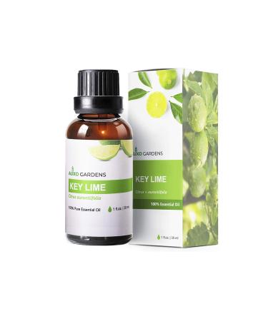 Auxo Gardens Key Lime Essential Oil 1 oz (30ml) - 100% Pure and Undiluted Aromatherapy Grade - Boosts Energy and Focus