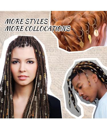 Yaomiao 150 Pieces Hair Jewelry Dreadlocks Crystal Wire Wrapped Loc Adornment Assorted Imitation Wood Beads Braid Accessories for Braids Hair Cuffs Decorations for Women Girl(Classic Style) - Buy Online on GoSupps.com