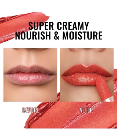 Oulac Coral Moisture Shine Lipstick | Vegan Gluten-Free | Diamond Reflection | Moisturizing Formula | 04 Sunrise - Buy Online on GoSupps.com