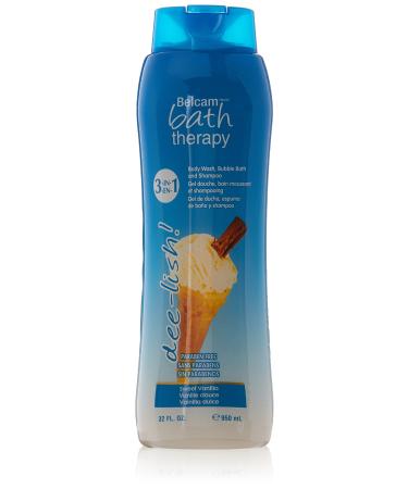 Belcam Bath Therapy 3 in 1 Body Wash  Bubble Bath & Shampoo  Sweet Vanilla  32 oz WHITE