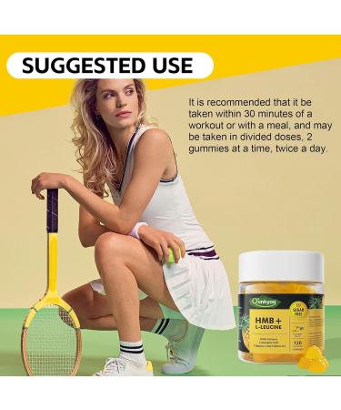 Q'ankyaq 3000mg HMB Supplements Chewable Muscle Growth & Relief Workout Recovery for Elder with Vitamin D3 Sugar Free 120 Counts - Buy Online on GoSupps.com