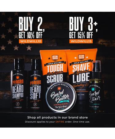 Wild Willies Beard Growth Serum with Biotin & Caffeine - Natural Men's Grooming for Thicker, Fuller Beards - Buy Online on GoSupps.com