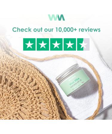 WildMint Viva Vibe Natural SPF 30 | Zinc Oxide Mineral Sunscreen Broad Spectrum UVA & UVB Protection | For Sensitive Skin Sun Protection | For Kids 3+ | UK Made Vegan & Cruelty-Free Skincare | 50ml - Buy Online on GoSupps.com