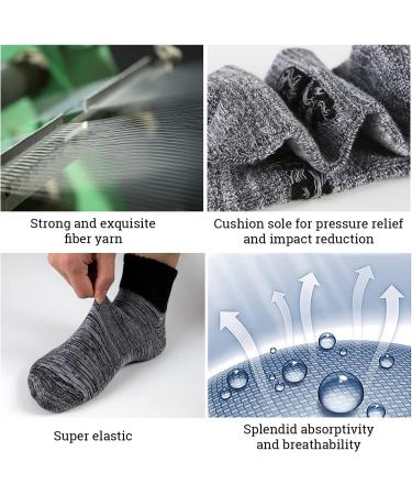 +MD Women's Bamboo Diabetic Ankle Socks - 6 Pairs | Seamless Toe, Non-Binding, Cushioned Sole | Black 9-11 - Buy Online on GoSupps.com