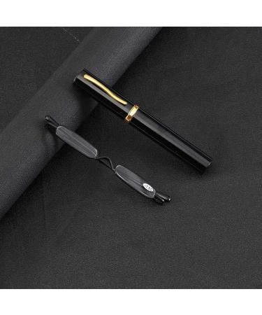 KoKoBin 2-Pack Mini Slim Reading Glasses +3.50 - Unisex Spring Hinge Metal Visual Aid with Case for Enhanced Reading Comfort - Buy Online on GoSupps.com