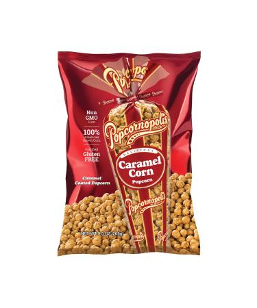 Popcornopolis Gourmet Caramel Corn Popcorn, Popped Popcorn Snack Bags 9.5 Oz
