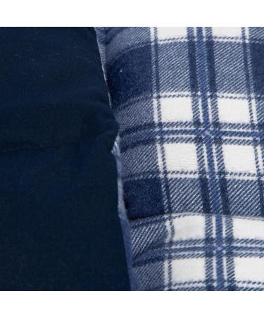 Country of Giraffe Large Grape Seed Pillow 40x30cm - Flanell Karo Blau - Multi-Use Heat & Cold Therapy - Buy Online on GoSupps.com