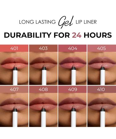 Lamel Matte Gel Lip Liner Pencil - Weightless & Creamy Texture - Longwear & Waterproof - High Pigmented Berry Shade - Cruelty-free & Paraben-Free - 0.05oz - Buy Online on GoSupps.com