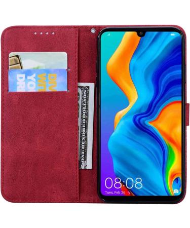 Miagon Wallet Case for Huawei Y6P Flip PU Leather Case with Card Slots and Stand Feature Retro Butterfly Design Protective Cover Red Huawei Y6P Red - Buy Online on GoSupps.com