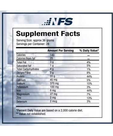 Buy NF Sports All-Natural Plant-Based Protein - Organic Gluten Free Tahitian Vanilla - 28 Servings for Optimal Health - Buy Online on GoSupps.com