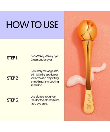 Winky Lux Eye Cream Applicator - Puffiness Relief Eye Roller for Fine Lines & Wrinkles | Naturally Cool Ceramic for Refreshing Under Eyes | Shop Internationally - Buy Online on GoSupps.com