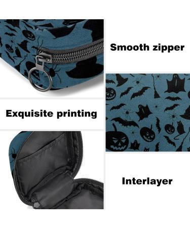 Halloween Pumpkin Bat Sanitary Napkin Storage Bag - Large Capacity Menstrual Cup Pouch for Girls - Travel Portable Makeup Organizer - Color 7 - Buy Online on GoSupps.com