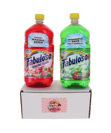 Fabuloso Multi-Purpose Cleaner 56 FL OZ Variety Pack of 2 (Baking Soda Fruits Passion Fruit) (1 of Each Total of 2)