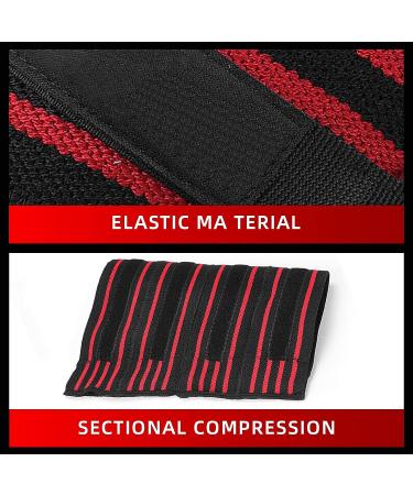 MANUEKLEAR Adjustable Elbow Compression Sleeves for Weightlifting - Supportive Straps for Men in Red (1 Pair) - Buy Online on GoSupps.com