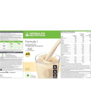 Herbalife Formula 1 Nutritional Shake Mix - Pack of 2 500g Each - Herbalife Shake - Herbalife Protein Powder - Herbalife Weight Loss Meal Replacement (Vanilla - Paan) - Buy Online on GoSupps.com