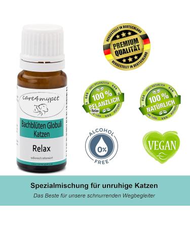 Cat Bach Flowers Globuli Relax - Natural Sedative for Cats | C30 for Calm during Travel Noise & Fear - Buy Online on GoSupps.com
