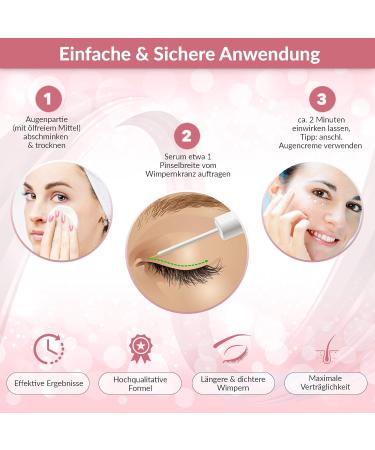 Sensitive Eyelash Serum - Hormone-Free Vegan Formula with Biotin & Peptides for Fast Strong Growth | Dermatologically Tested 3 ml - Buy Online on GoSupps.com