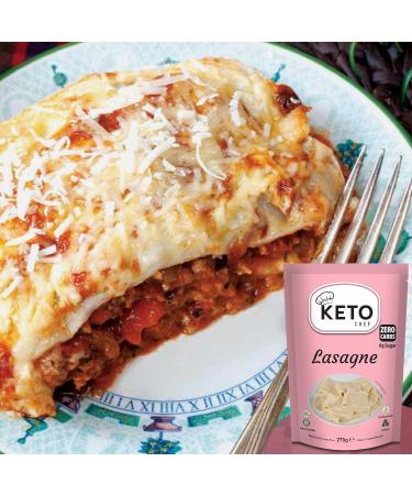 Keto Chef Vegan Lasagne Pasta Sheets 270g - Zero Carb Konjac Shirataki, Free-From Flour, Paleo & Low Calorie - Ready to Eat - Buy Online on GoSupps.com