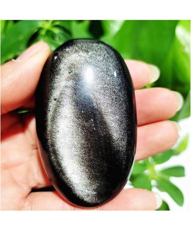 Natural Crystal Rough Natural Crystal Natural Silver Obsidian Palm Play Palm palmstone Palm Stones Plaything Crystals and Home Decoration (Color : 100-110g) - Buy Online on GoSupps.com
