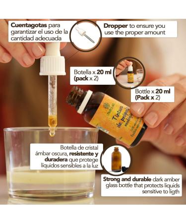 Pack x 2 - Tincture mother of Propolis - 20ml x bottle - ORGANIC - Promotes the well-being of the throat. 100% Natural. Gluten free. Concentrated at 15%. - Buy Online on GoSupps.com