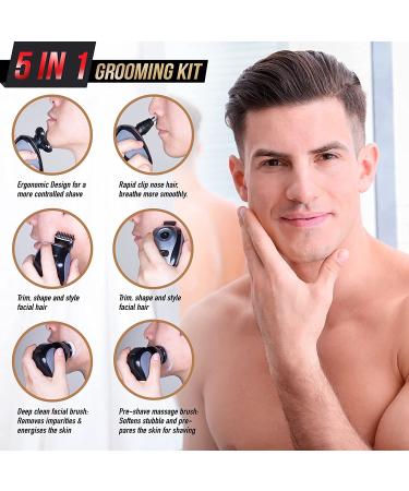 Professional 5-in-1 Head Shaver for Bald Men - Cordless & Rechargeable - Buy Online on GoSupps.com