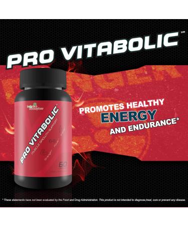 Pro Vitabolic - Muscle Growth Support - Enhance Power Strength Stamina & Energy - Explosive Muscle Pump for Big Gains - Aid Oxygen & Nutrient Delivery to Muscles - L-Arginine & L-Citrulline - Buy Online on GoSupps.com