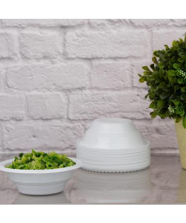 8 Pack of 100 Count - White 12 oz. Plastic Bowls - (Styles May Vary) - Buy Online on GoSupps.com
