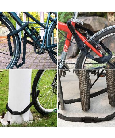 High-Security Bicycle Lock with Key - 100cm Motorcycle Chain Lock - 360 Rotatable for E-Scooter E-Bike and Children's Bikes - Durable Black Design - Buy Online on GoSupps.com