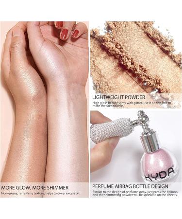 Ownest Champagne Glitter Powder Highlighter Spray - Shimmer Sparkle Makeup for Face & Body - Buy Online on GoSupps.com