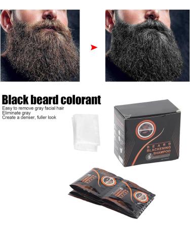 Black Beard Dye - Moustache Color Shampoo for Thicker Fuller Beards | Coarse Hair Includes Gloves - International Shipping Available - Buy Online on GoSupps.com