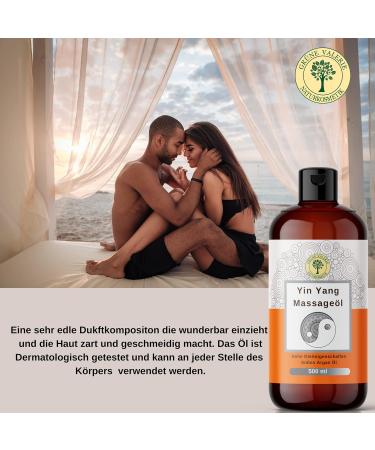 Yin Yang Massage Oil 500 ML XXL | Sweet Argan Scent | Increased Gliding Properties | Relaxation Oil by Green Valerie | Made in Italy - Buy Online on GoSupps.com