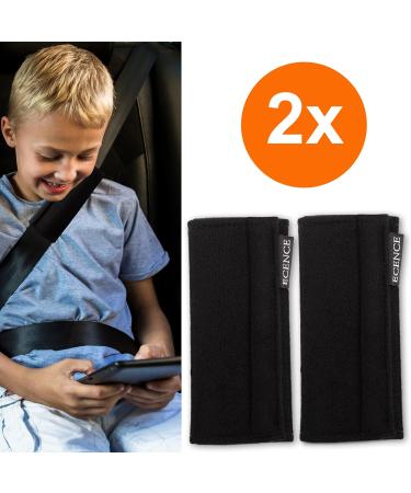 ECENCE Set of 2 Black Seat Belt Pads - Child Car Seat Belt Protectors for Safety & Comfort - Buy Online on GoSupps.com