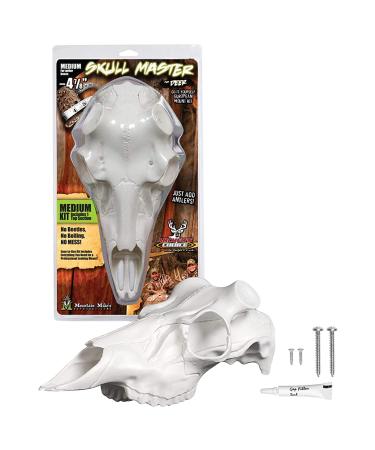 Mountain Mikes Skull Master - European-Style Mount Kit for Antlers - for Antlers Smaller Than 4  Diameter - Compatible with Harvested and Shed Antlers - White (Medium)
