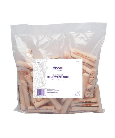 Diane Cold Wave Perm Rods, Sand, 11/16 Inch, 1 Pound