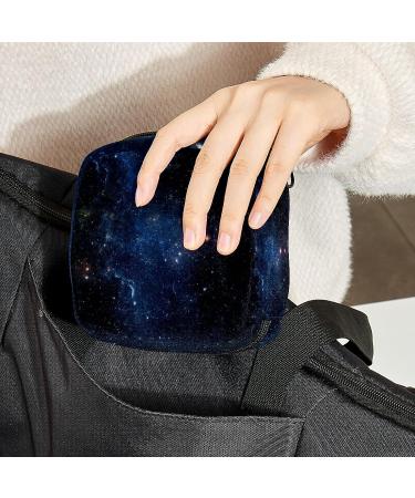 Blue Galaxy Starry Sky Sanitary Napkin Storage Bag - Portable Menstrual Period Kit for Women, Girls, and Ladies - Buy Online on GoSupps.com