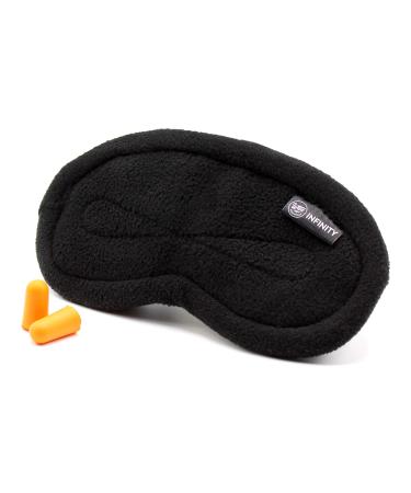 Dream Essentials Infinity Fleece Luxury 3D Sleep Mask - Midnight Black New 2023 Larger Size