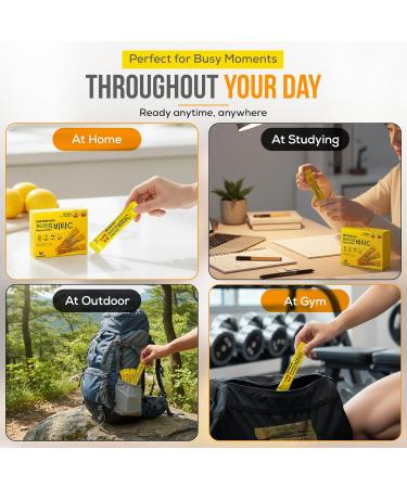 MOHNIC 200 Sticks Korean Vitamin C Powder with B2 Lemon Flavor VIT C Packets Natural C Blend Super C Mix Sufficient-C Style Pure C Blend from Korean Supplements - Buy Online on GoSupps.com