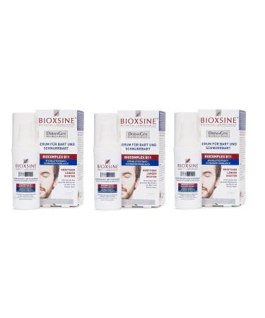 3x Bioxsine Serum for beard and moustache/natural beard growth product for a stronger longer and thicker beard / 30ml