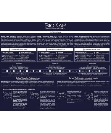 BIOKAP Reinforced anti-hair loss ampoules 12 ampoules 84 ml - Buy Online on GoSupps.com