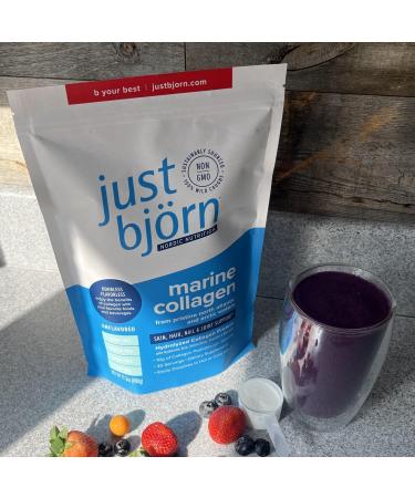 Just Bjorn Marine Collagen Peptides Powder for Women & Men - Skin Hair Nail and Joint Support - Hyaluronic Acid Vitamin C Amino Acids - Unflavored (30 Servings / 11.5 Ounce) 11.5 Ounce (Pack of 1) - Buy Online on GoSupps.com