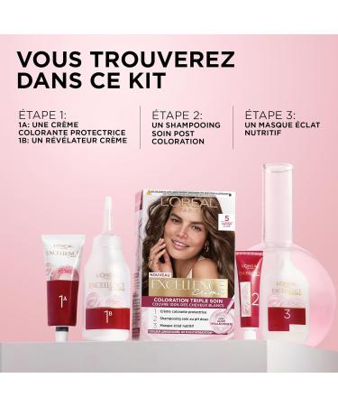 L Or al Paris - Excellence Cr me - Triple Care Permanent Hair Color Kit - 100% Gray Coverage - Shade 7.1 Ash Blonde - Buy Online on GoSupps.com