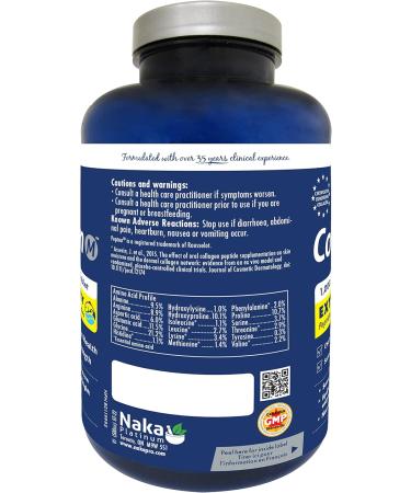 Naka Platinum Ultra Marine Collagen Maximum Potency 1 000 mg of Peptan ( Bioactive Marine Collagen Peptides) per tablet. Grass Fed. For Hair Skin Nails Joint Health Bone Strength Digestive Health - 180 tablets - Buy Online on GoSupps.com